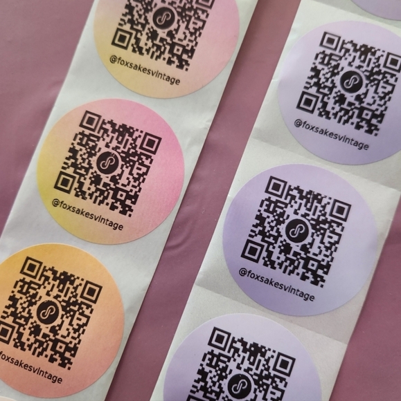 BUY NOW - 100 CUSTOM 2” stickers with YOUR poshmark QR code & closet name! - Picture 2 of 8